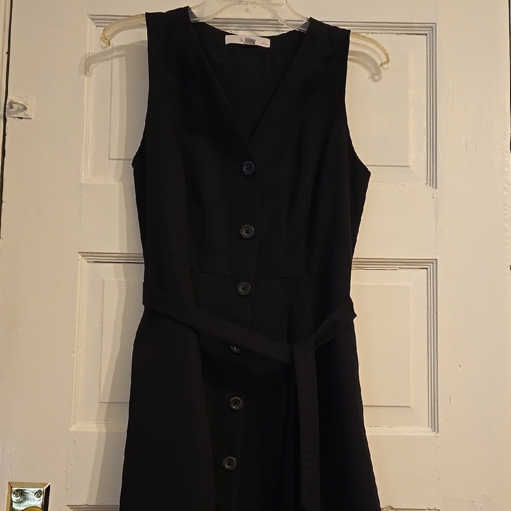 Loft Elegant Black Sleeveless Dress Size 4P